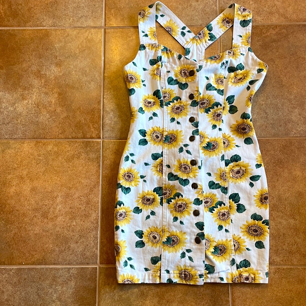 Vintage Mini Sunflower Dress